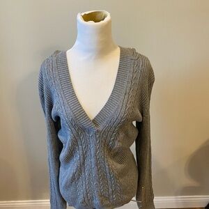 Tommy Hilfiger Gray Cable Knit Women's Sweater